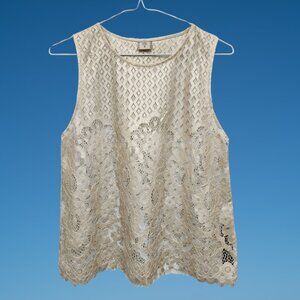 Zara Leather-look Lace Top